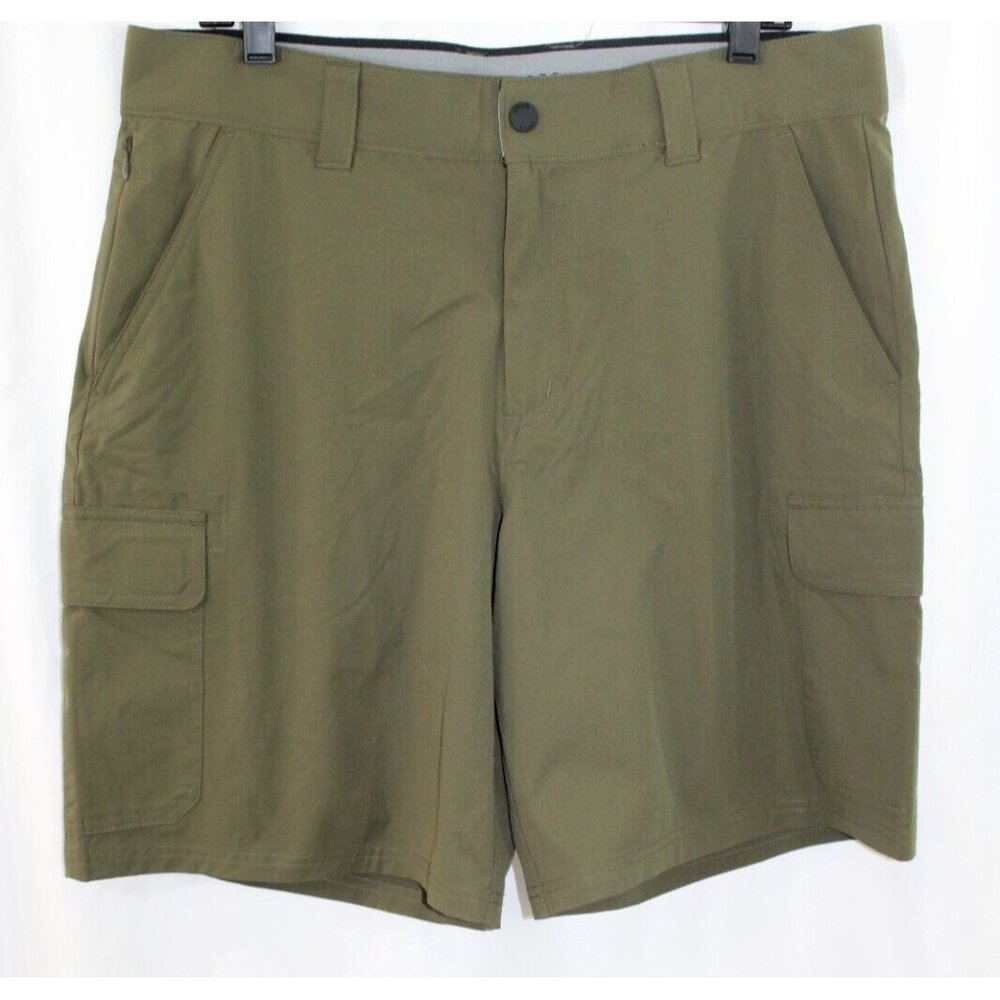 Orvis Mens Green Polyester Lightweight Cargo Shorts 34